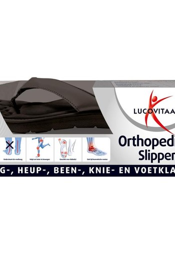Lucovitaal Orthopedische slippers 37/38 zwart (1 paar)