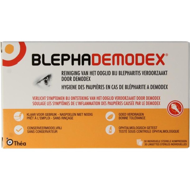 Diversen Blephademodex reiniging tissues (30 Stuks)