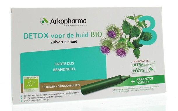 Arkofluids Detox huid bio (10 Ampullen)