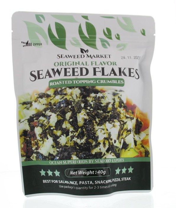 Seaweed Market Crunchy zeewier vlokken (40 Gram)