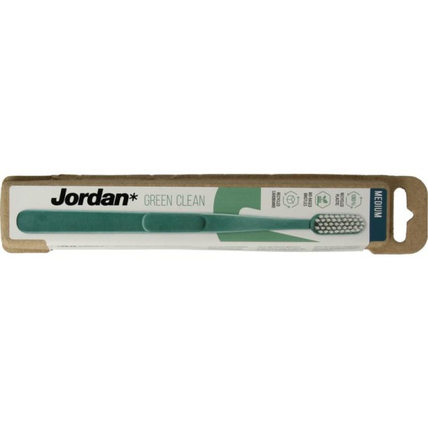Jordan Tandenborstel green clean medium (1 Stuks)