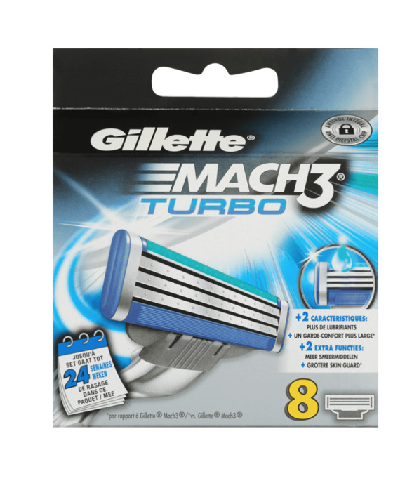 Gillette Mach3 turbo mesjes 8 stuks