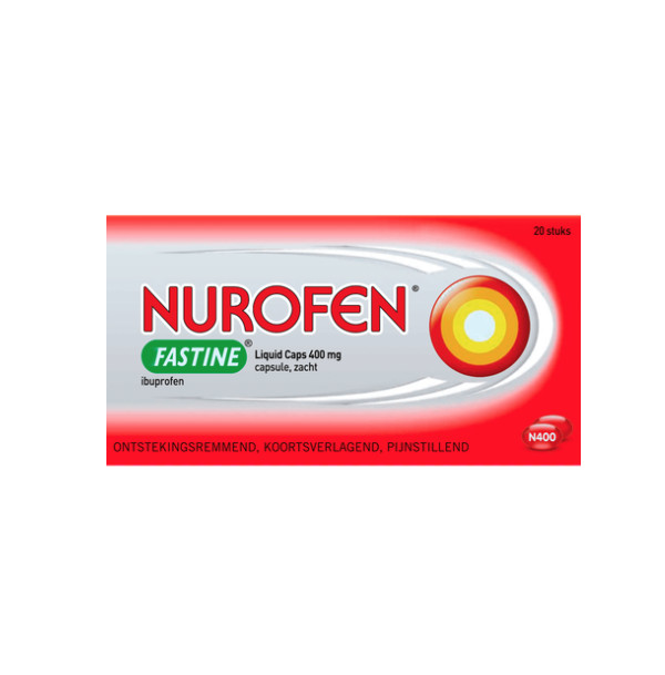 Nurofen Fastine liquid caps 400 mg ibuprofen (20 Capsules)