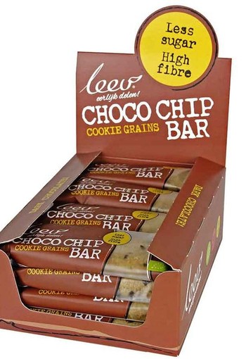 Leev Bio cookiebar chocochip & granen 35 gram (16 Stuks)