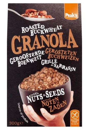 Peak's Granola roasted buckwheat nuts & seeds glutenvrij (300 Gram)